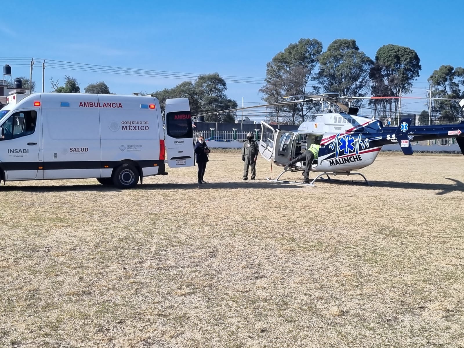 Traslada ambulancia aérea de Tlaxcala a lesionado por explosión de polvorín a Cdmx
